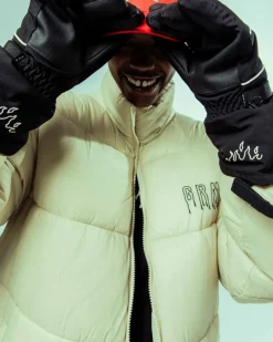 Grimey Abrigo Back At You Puffer - Cream - Fw23 Fashion