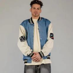 Grimey Abrigo Fire Route Denim Baseball - Blue - Spring 23 Sale
