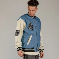 Grimey Abrigo Fire Route Denim Baseball - Blue - Spring 23 Sale