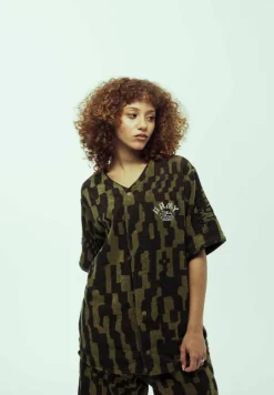 Grimey Camisa De Baseball Lucky Dragon All Over Jacquard - Black - Ss24 Online