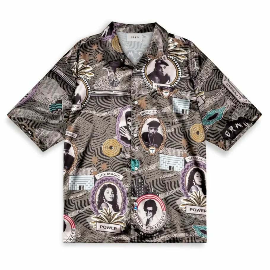 Grimey Camisa Supastar Satin - Green - Ss24 Online