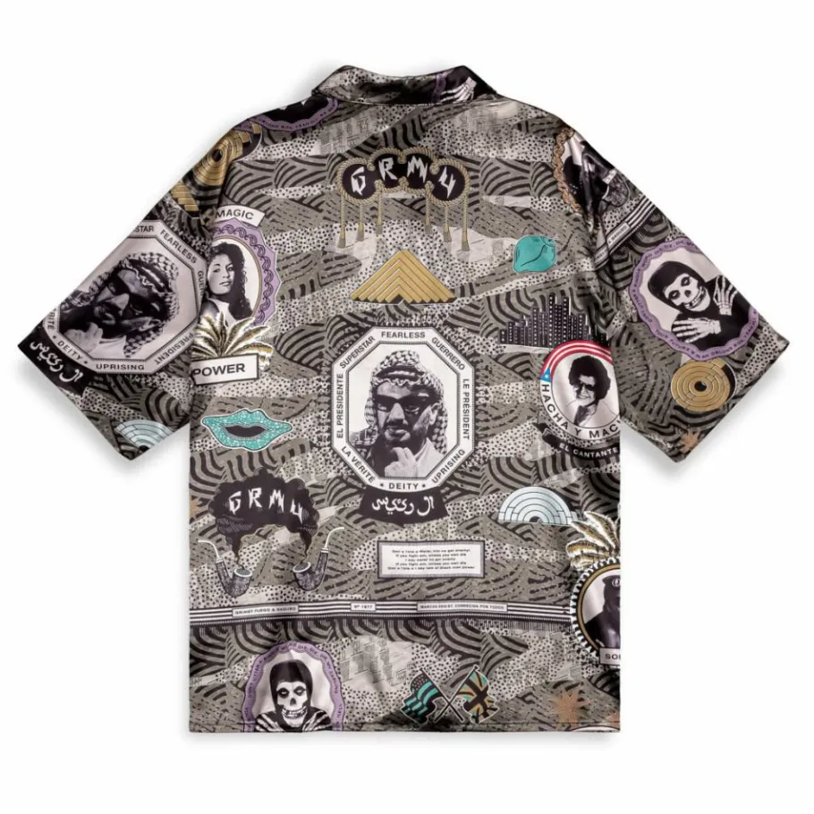 Grimey Camisa Supastar Satin - Green - Ss24 Online