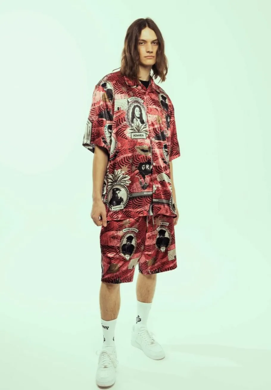 Grimey Camisa Supastar Satin - Red - Ss24 New