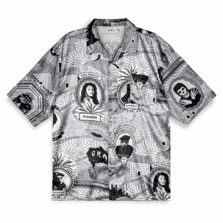 Grimey Camisa Supastar Satin - Black - Ss24 Cheap
