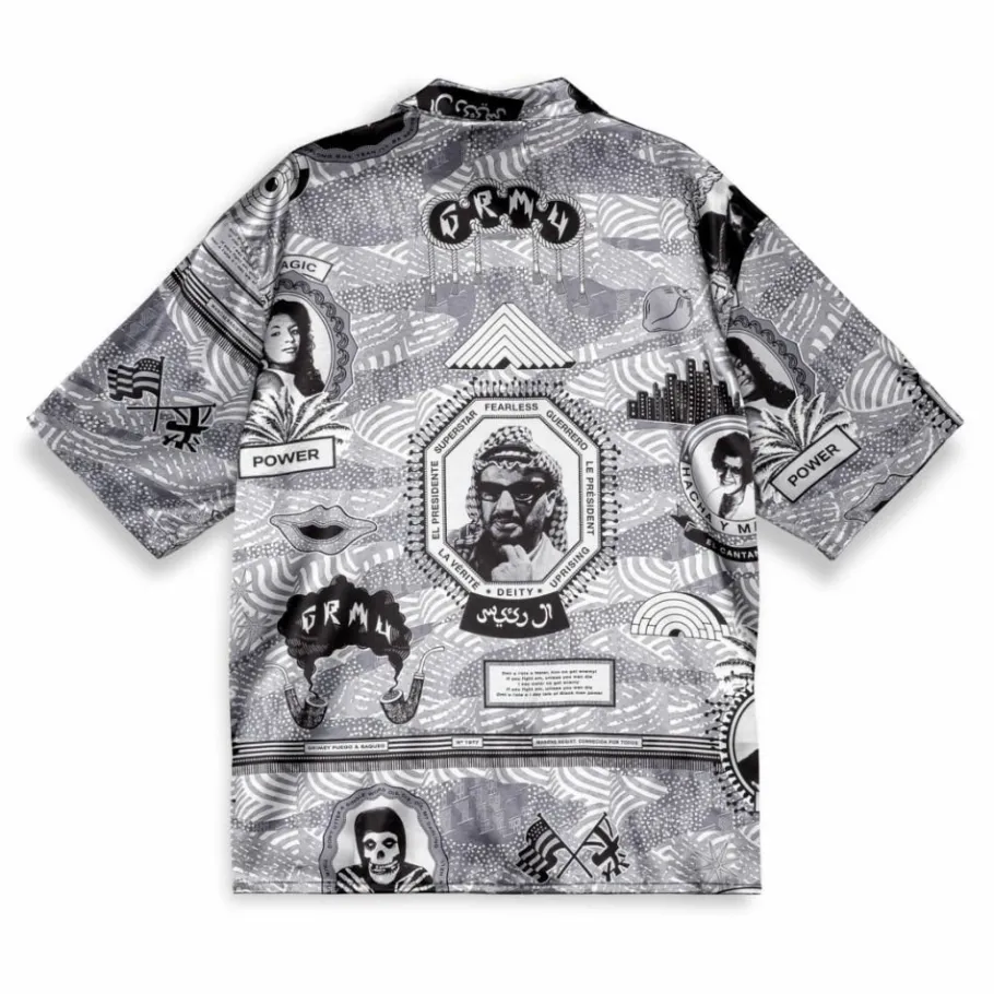 Grimey Camisa Supastar Satin - Black - Ss24 Cheap