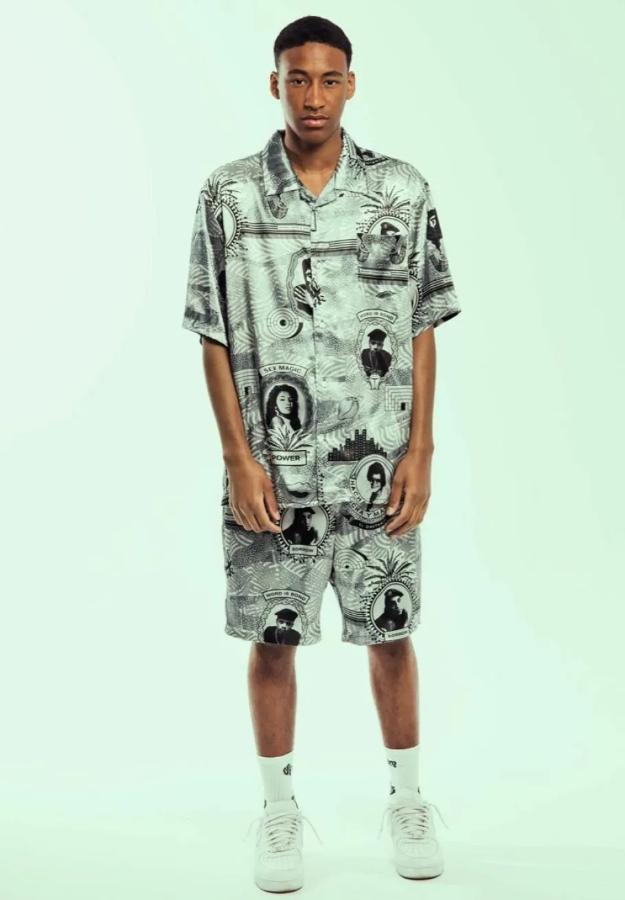 Grimey Camisa Supastar Satin - Black - Ss24 Cheap