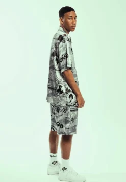 Grimey Camisa Supastar Satin - Black - Ss24 Cheap