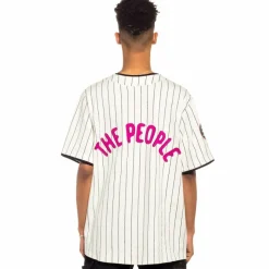 Grimey Camiseta De Baseball Day Dreamer Stripes - White- Spring 22 Discount