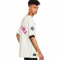 Grimey Camiseta De Baseball Day Dreamer Stripes - White- Spring 22 Discount