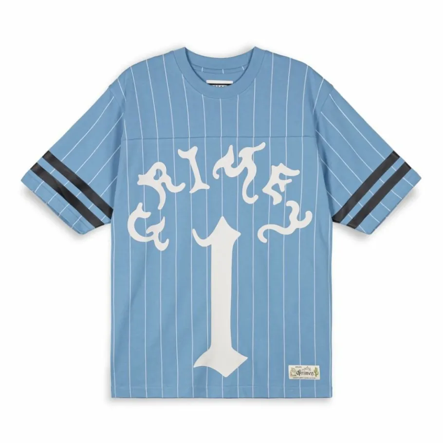 Grimey Camiseta De Football Causing Panic Heavyweight - Blue - Ss24 Hot