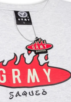 Grimey Camiseta Burn In Flames Regular - Sport Grey - Ss24 Flash Sale