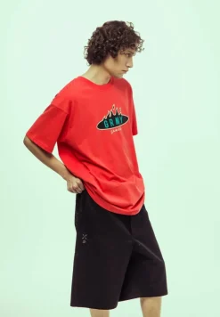 Grimey Camiseta Burn In Flames Regular - Red - Ss24 Store