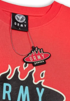 Grimey Camiseta Burn In Flames Regular - Red - Ss24 Store