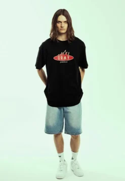 Grimey Camiseta Burn In Flames Regular - Black - Ss24 Flash Sale