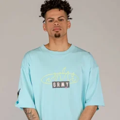 Grimey Camiseta Cloven Tongues Oversized - Blue - Summer 23 Shop