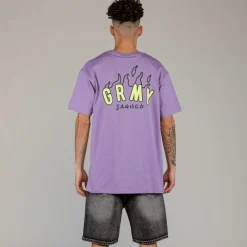 Grimey Camiseta Cloven Tongues Saqueo Regular - Violet - Summer 23 Cheap