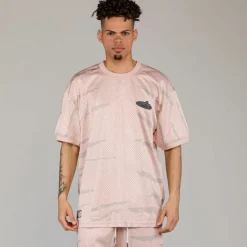 Grimey Camiseta Cloven Tongues All Over Print Mesh - Cream - Summer 23 Clearance