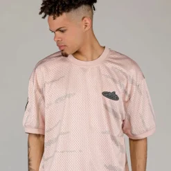 Grimey Camiseta Cloven Tongues All Over Print Mesh - Cream - Summer 23 Clearance