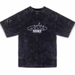 Grimey Camiseta Cloven Tongues Stone Washed Oversized - Washed Black - Summer 23 Store