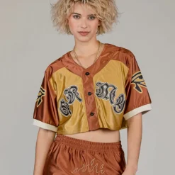 Grimey Camiseta Fire Route Girl Satin - Brown - Spring 23 Shop