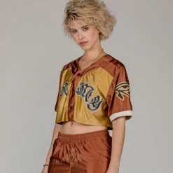 Grimey Camiseta Fire Route Girl Satin - Brown - Spring 23 Shop