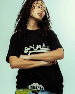 Grimey Camiseta Nablus Stones Regular - Black - Fw23 Fashion