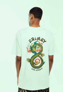 Grimey Camiseta The Lucky Dragon - White - Ss24 Outlet
