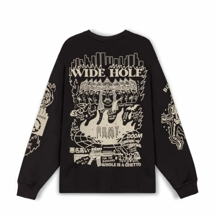 Grimey Camiseta Manga Larga Back At You - Black - Fw23 Online