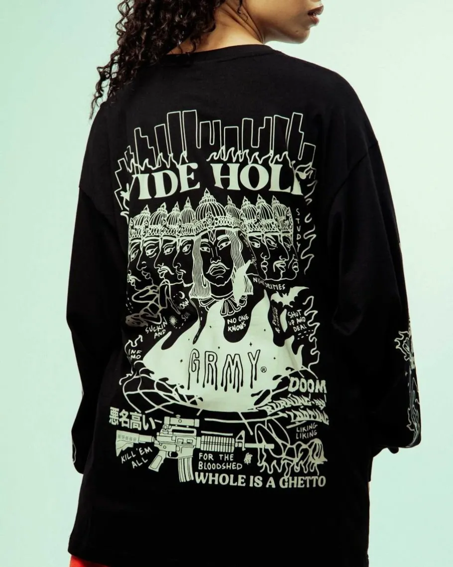 Grimey Camiseta Manga Larga Back At You - Black - Fw23 Online