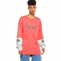 Grimey Camiseta Manga Larga Nine Winds Ls - Coral- Spring 22 Cheap
