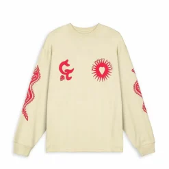 Grimey Camiseta Manga Larga Causing Panic - Cream - Ss24 New