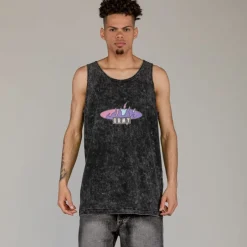 Grimey Camiseta Tirantes Cloven Tongues Stone - Washed Black - Summer 23 Outlet