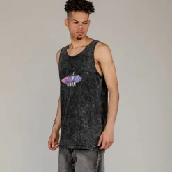 Grimey Camiseta Tirantes Cloven Tongues Stone - Washed Black - Summer 23 Outlet