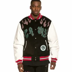 Grimey Chaqueta Baseball Yoga Fire Corduroy Fw20 Black Cheap