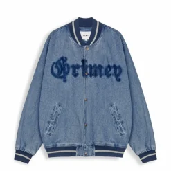 Grimey Chaqueta Baseball Causing Panic Denim - Blue - Ss24 Flash Sale