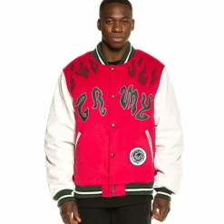 Grimey Chaqueta Baseball Yoga Fire Fw20 Red Best