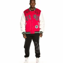 Grimey Chaqueta Baseball Yoga Fire Fw20 Red Best