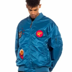 Grimey Chaqueta Bomber Glorified - Blue - Spring 22 Discount