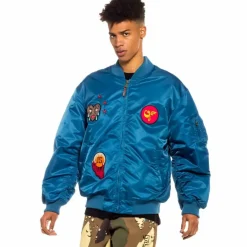 Grimey Chaqueta Bomber Glorified - Blue - Spring 22 Discount