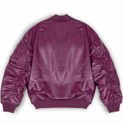 Grimey Chaqueta Bomber "Iam" Pu Leather - Wine - Fall 22 Fashion