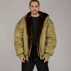 Grimey Chaqueta Bomber Lost Boys Reversible Fur - Brown - Winter 22 Sale