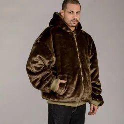 Grimey Chaqueta Bomber Lost Boys Reversible Fur - Brown - Winter 22 Sale