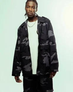 Grimey Chaqueta All Over Print Tusker Temple - Black - Fw23 Store