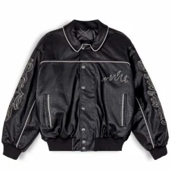 Grimey Chaqueta Fire Route Pu Leather - Black - Spring 23 Online