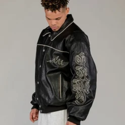 Grimey Chaqueta Fire Route Pu Leather - Black - Spring 23 Online