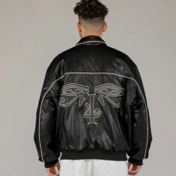 Grimey Chaqueta Fire Route Pu Leather - Black - Spring 23 Online