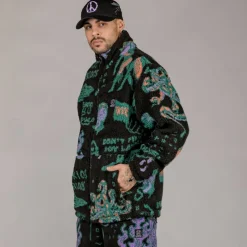 Grimey Chaqueta Lost Boys Sherpa - Black - Winter 22 Store