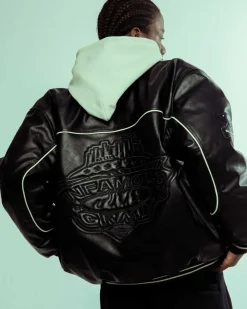 Grimey Chaqueta Madrid Pu Leather - Black - Fw23 Cheap