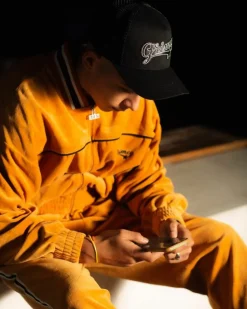 Grimey Chaqueta Madrid Velvet - Orange - Fw23 Online
