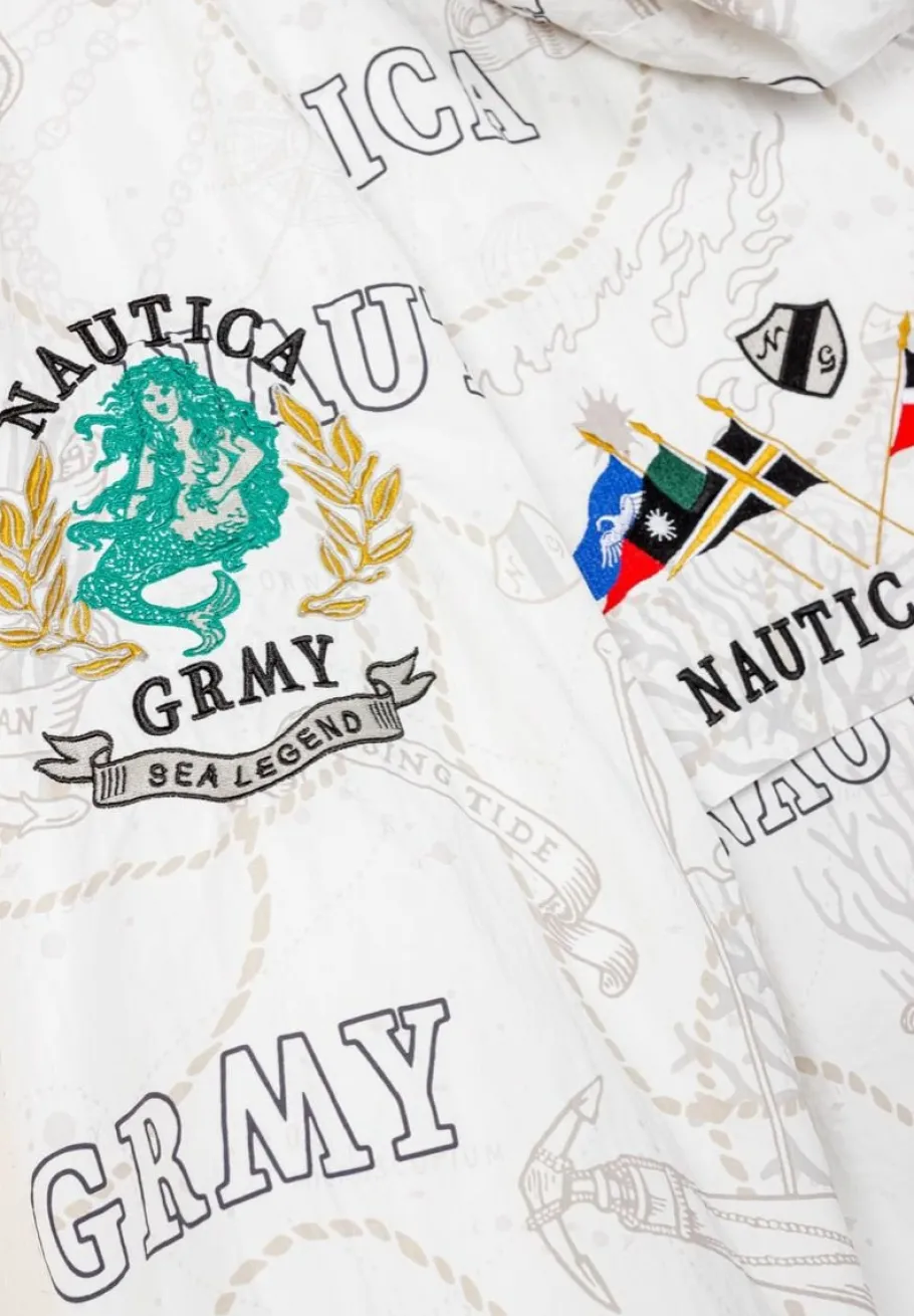 Grimey Chaqueta Mighty Harmonist Nautica X Grmy - White - Ss24 Shop